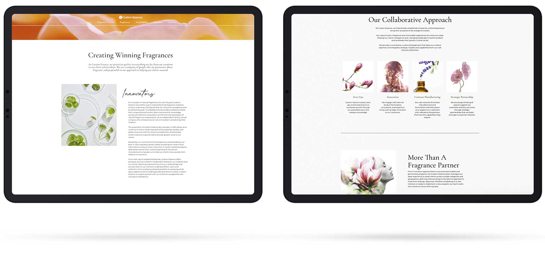 Custom Essence Website Tablets