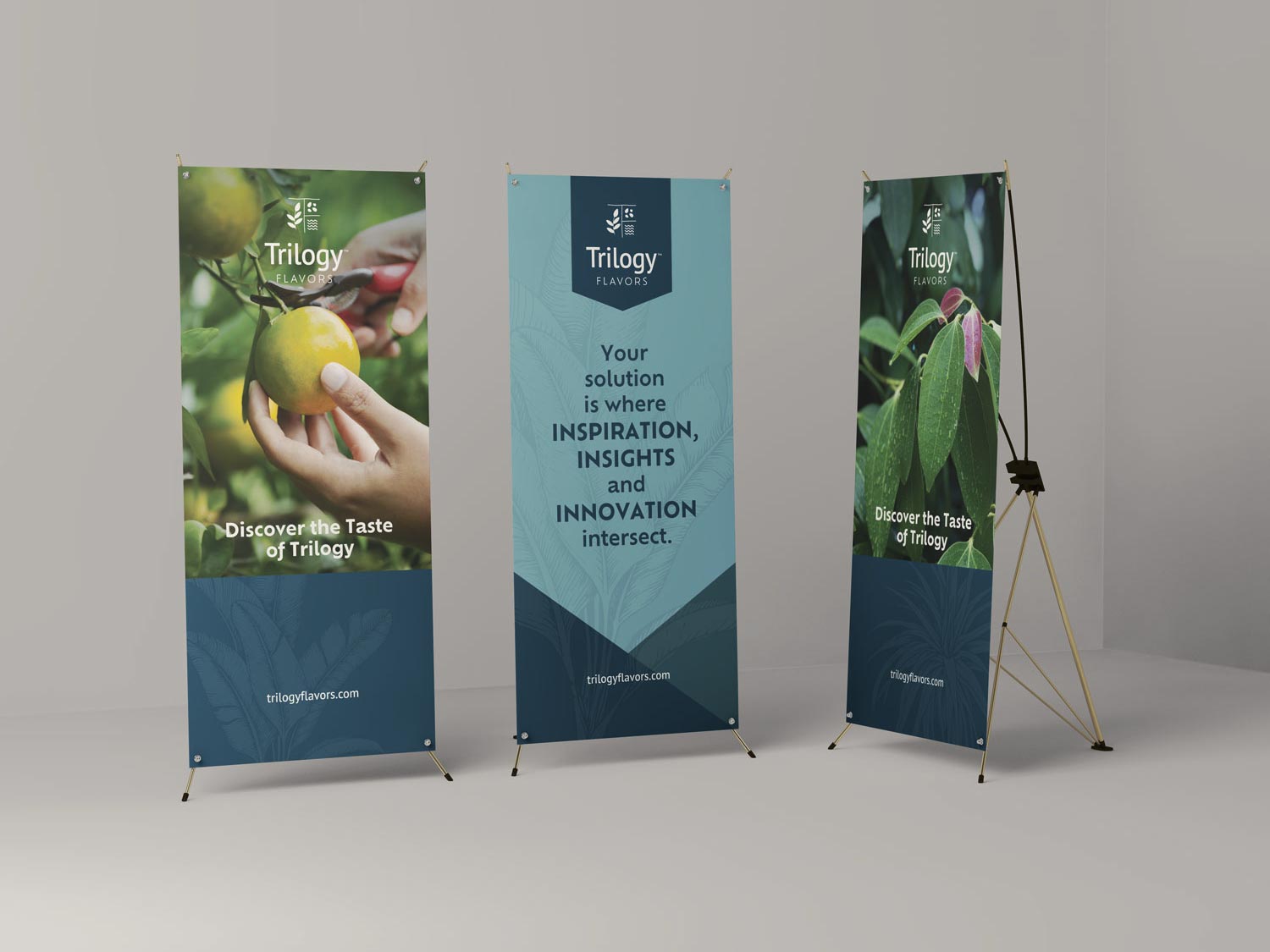 Trilogy Flavors Pulldown Banners