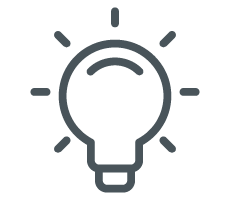 blog icon of a bright lightbulb