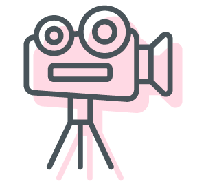 Video icon - pink