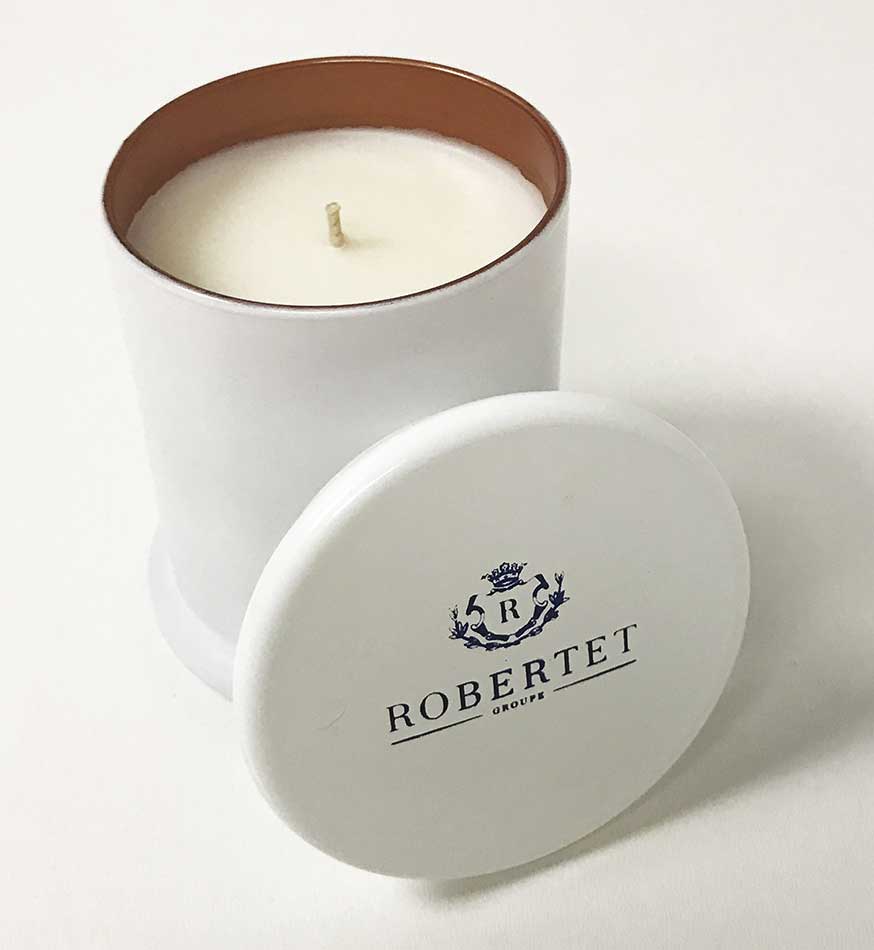 Robertet Group Logo Holiday Candle