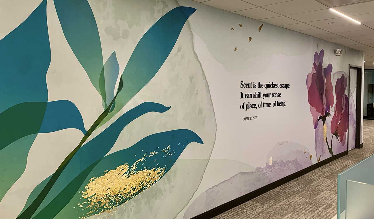 Phoenix Flavors & Fragrances Office Wall Mural from Left